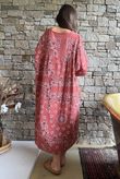 Kasbah Bubble Cotton Bandana Peasant Dress Indian Red